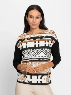 3/4-Arm-Shirt mit Ethnoprint