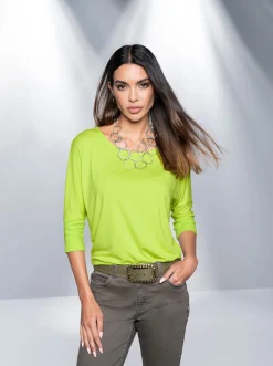 3/4-Arm-Shirt mit Fledermaus-Ärmeln