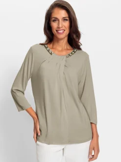 3/4-Arm-Shirt mit Kettenverzierung
