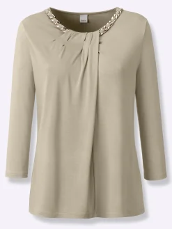 3/4-Arm-Shirt mit Kettenverzierung