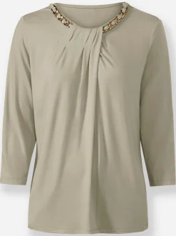 3/4-Arm-Shirt mit Kettenverzierung
