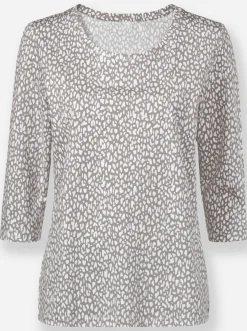 3/4-Arm-Shirt mit Minimal-Druck