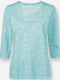 3/4-Arm-Shirt mit Minimal-Druck
