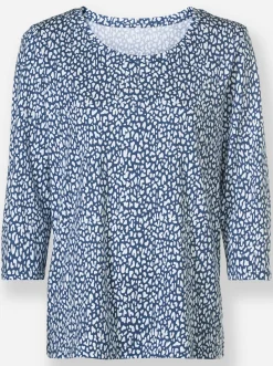 3/4-Arm-Shirt mit Minimal-Druck