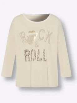 3/4-Arm-Shirt mit Schriftzug