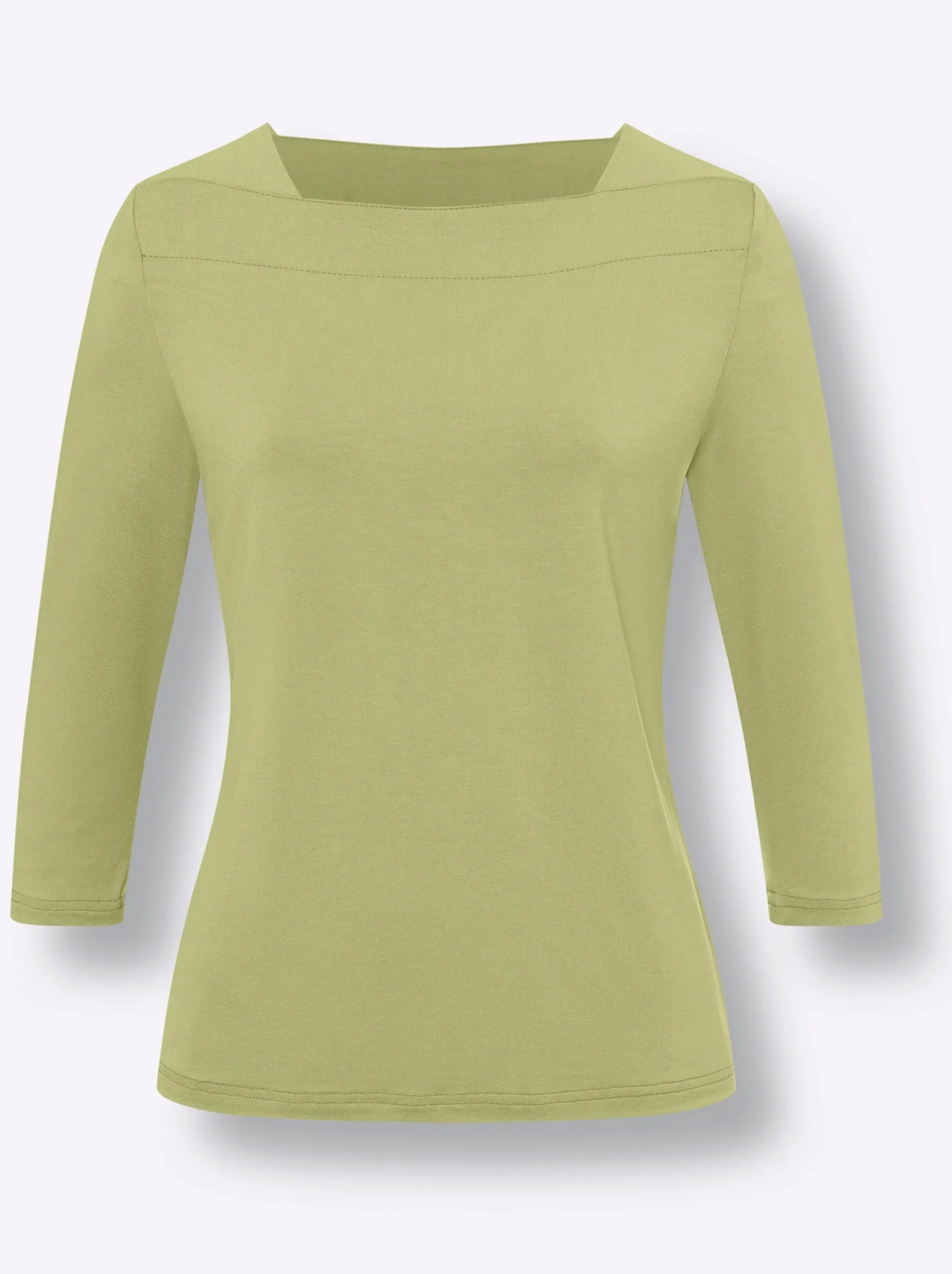 3/4-Arm-Shirt mit U-Boot-Ausschnitt