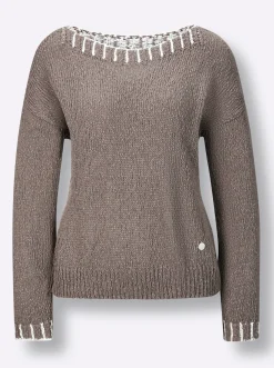 Baumwollpullover in Grobstrick-Qualität