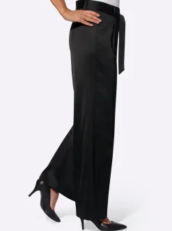 Bügelfaltenhose in Matt-Satin-Qualität
