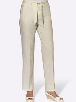 Bügelfaltenhose mit abnehmbarem Bindegürtel