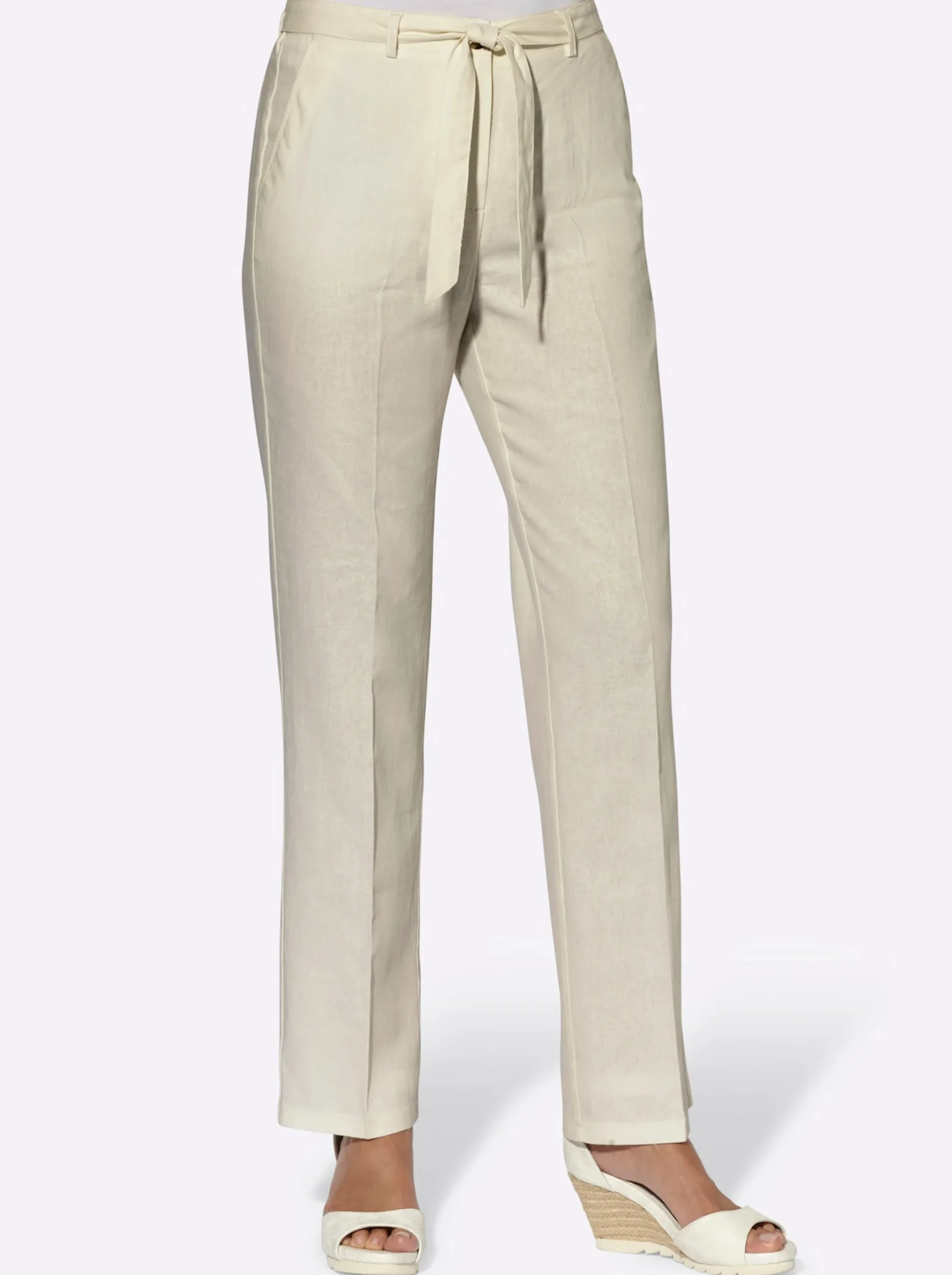 Bügelfaltenhose mit abnehmbarem Bindegürtel