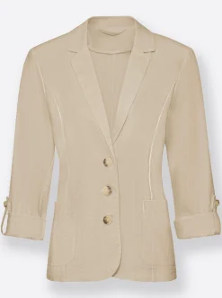 Blazer mit Knöpfen in Horn-Optik