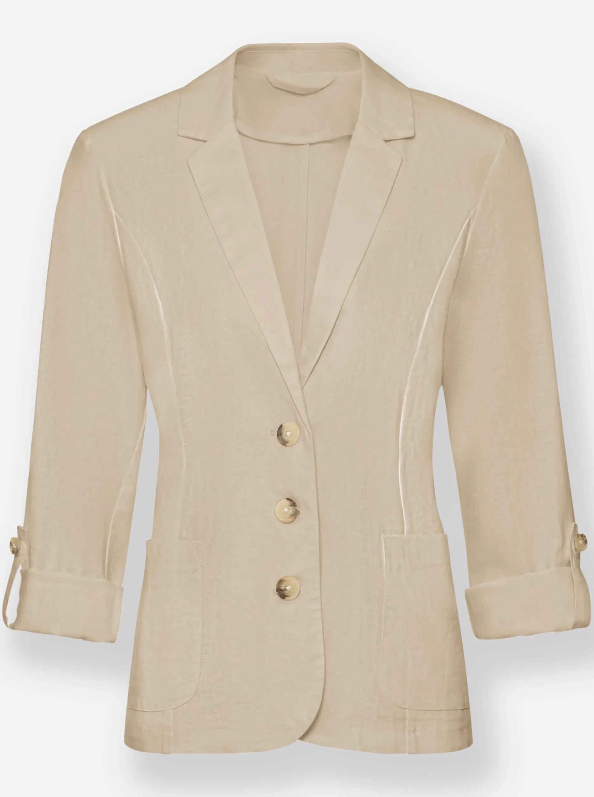 Blazer mit Knöpfen in Horn-Optik