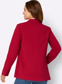 Blazer mit kontrastfarbigem Futter