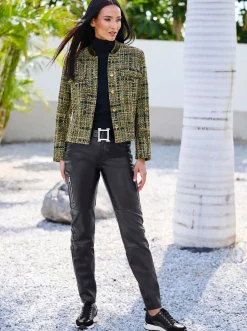 Blazer mit Samt-Details