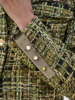 Blazer mit Samt-Details