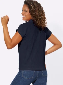 Blusenshirt mit Crêpe-Struktur