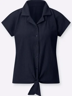 Blusenshirt mit Crêpe-Struktur
