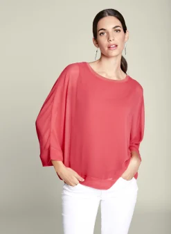 Blusenshirt mit Fledermausärmeln