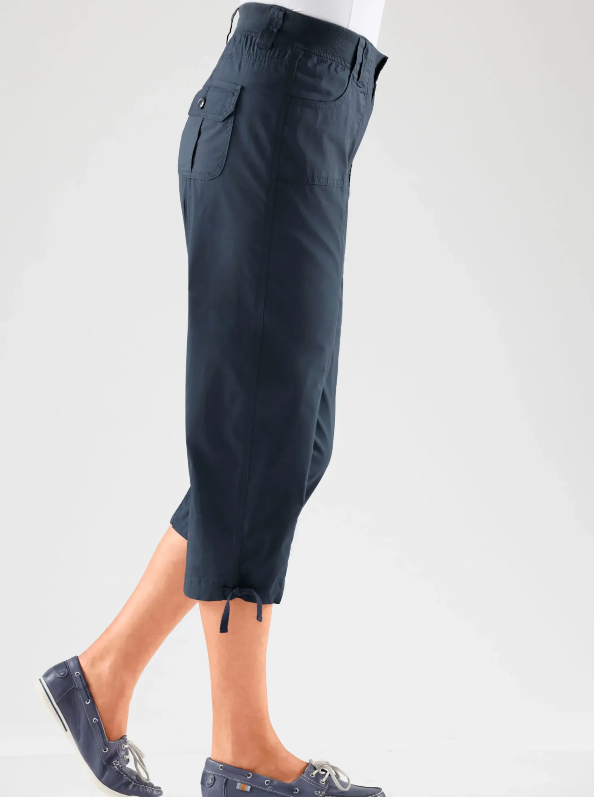 Caprihose mit weitenverstellbarem Saum