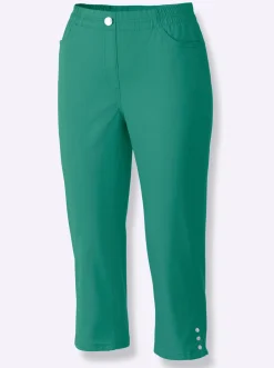 Caprijeans mit Nieten-Verzierung
