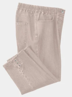 Caprijeans mit Nieten-Verzierung