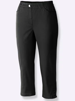 Caprijeans mit Nieten-Verzierung
