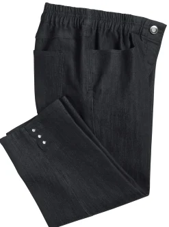 Caprijeans mit Nieten-Verzierung