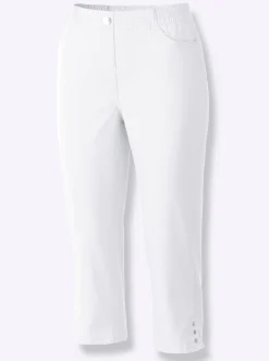 Caprijeans mit Nieten-Verzierung