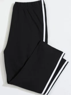 Caprileggings mit kontrastfarbigen Paspeln