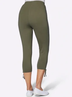 Caprileggings mit Raffung am Bein