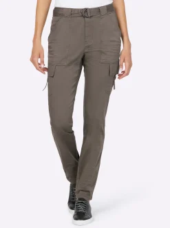 Cargohose mit Textilgürtel