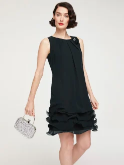 Cocktailkleid mit Rüschen am Saum