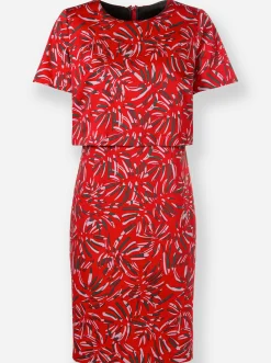 Druckkleid in Baumwoll-Webqualität