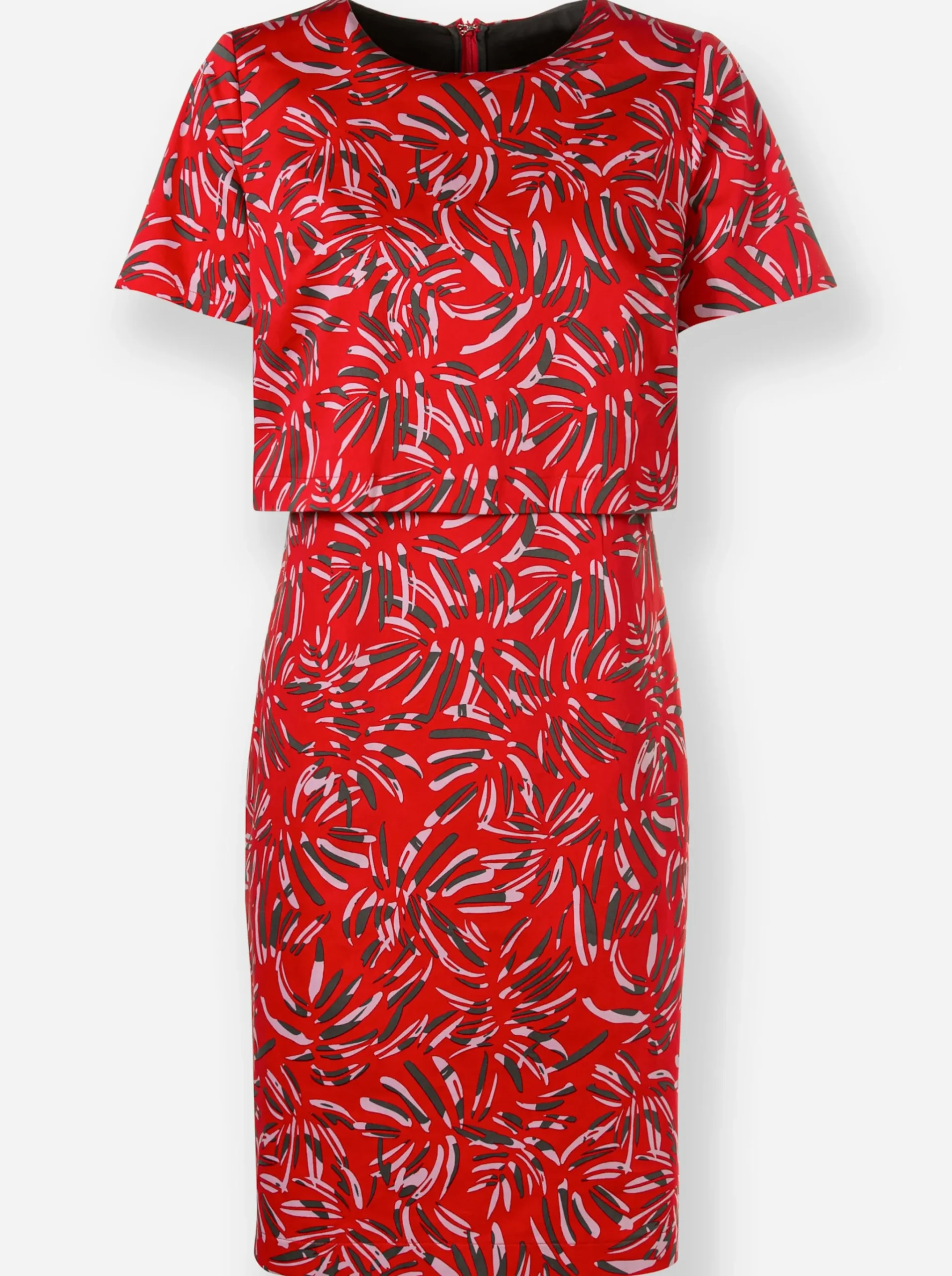 Druckkleid in Baumwoll-Webqualität