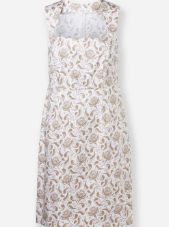 Druckkleid mit Carree-Ausschnitt