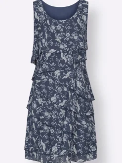 Druckkleid mit Lagen, geblümt