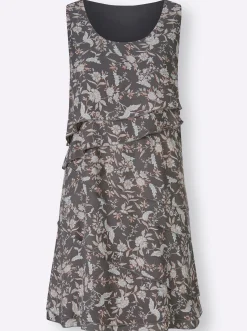 Druckkleid mit Lagen, geblümt