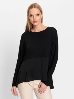 Fledermausshirt im Lagen-Look