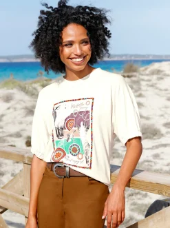 Fledermausshirt mit Folienprint