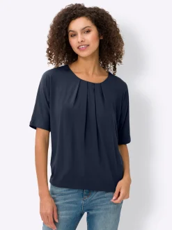 Fledermausshirt mit Rundhals-Ausschnitt