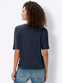 Fledermausshirt mit Rundhals-Ausschnitt