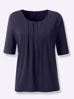 Fledermausshirt mit Rundhals-Ausschnitt