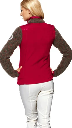 Fleecejacke mit gestrickten Ärmeln