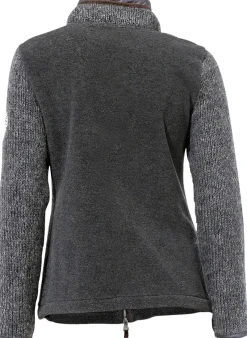 Fleecejacke mit gestrickten Ärmeln
