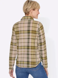 Fleeceshirt mit elastischer Paspelierung
