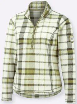 Fleeceshirt mit elastischer Paspelierung