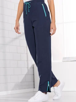 Freizeithose mit kontrastfarbigen Akzenten