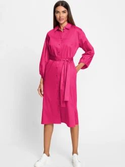 Hemdblusenkleid mit Bindegürtel