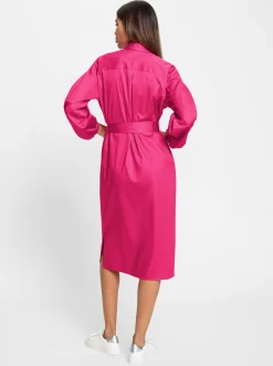 Hemdblusenkleid mit Bindegürtel