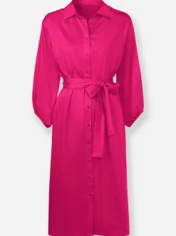 Hemdblusenkleid mit Bindegürtel